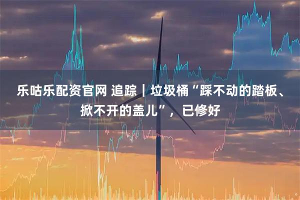 乐咕乐配资官网 追踪｜垃圾桶“踩不动的踏板、掀不开的盖儿”，已修好